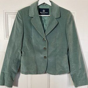 Aquascutum London Vintage Velvet Blazer Mint Green